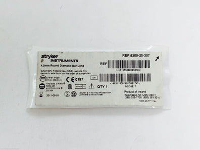 5300-20-307 ~ Stryker Round Diamond Bur Long 4.0mm (x)